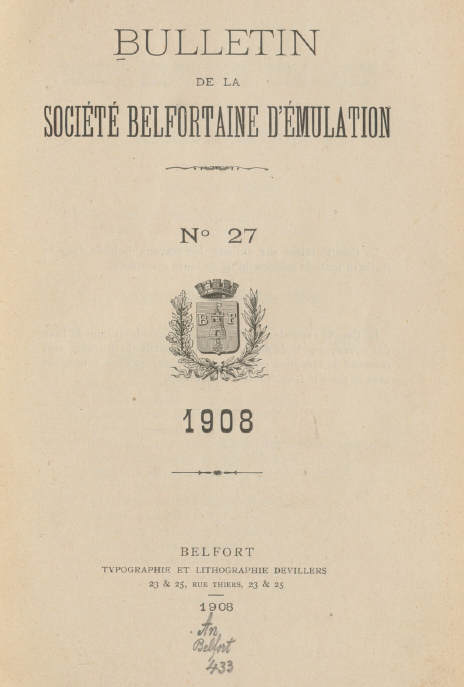 Bulletin SEB 1908
